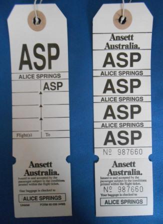 (image for) Ansett Australia. DESTINATION BAGGAGE TAG